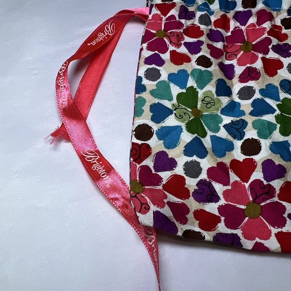 Brighton Gift Bag small cloth‎ Pouch with HEARTS Jewelry Valentines Day Cute